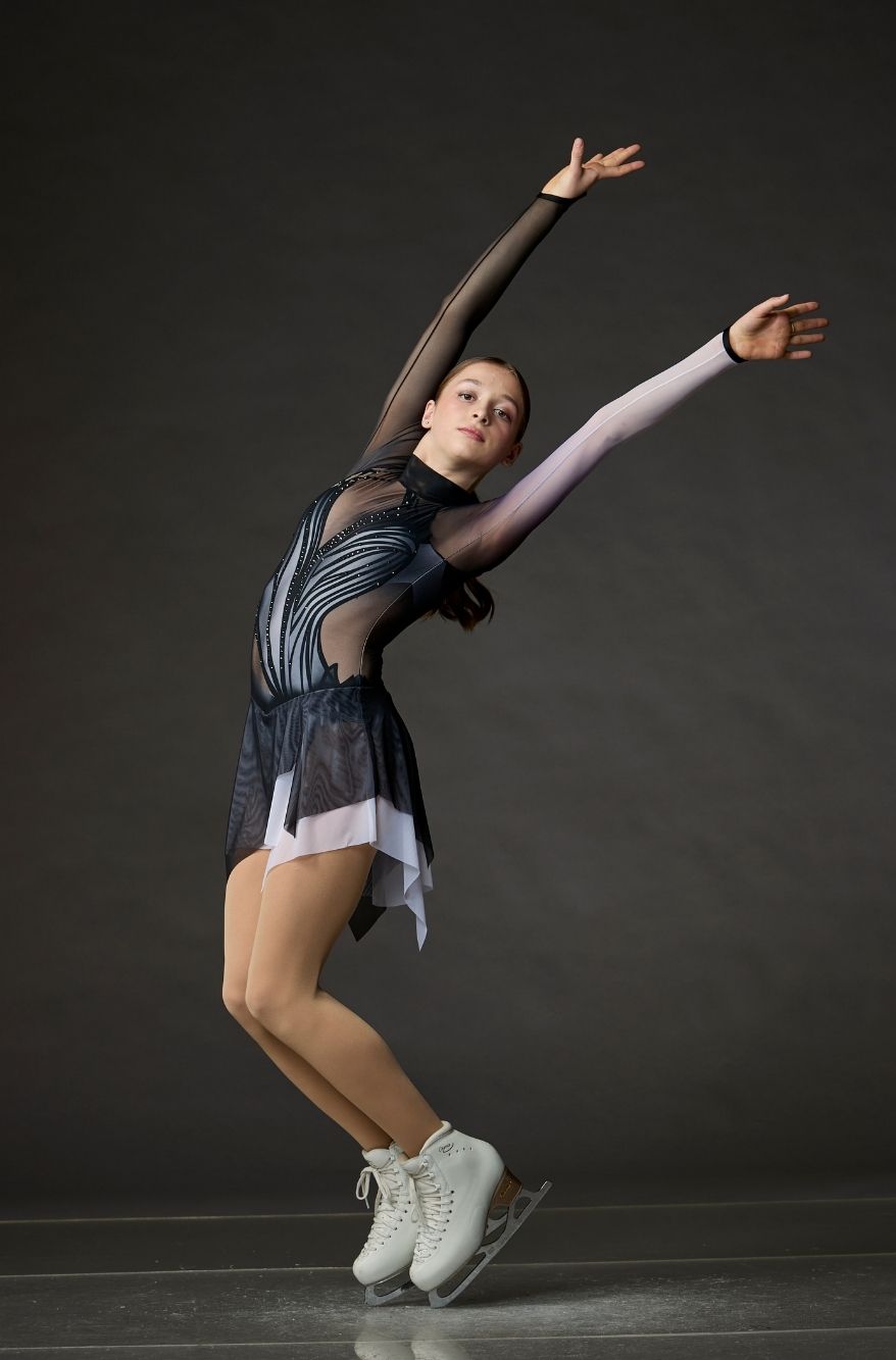 grey figure skating dress Thora