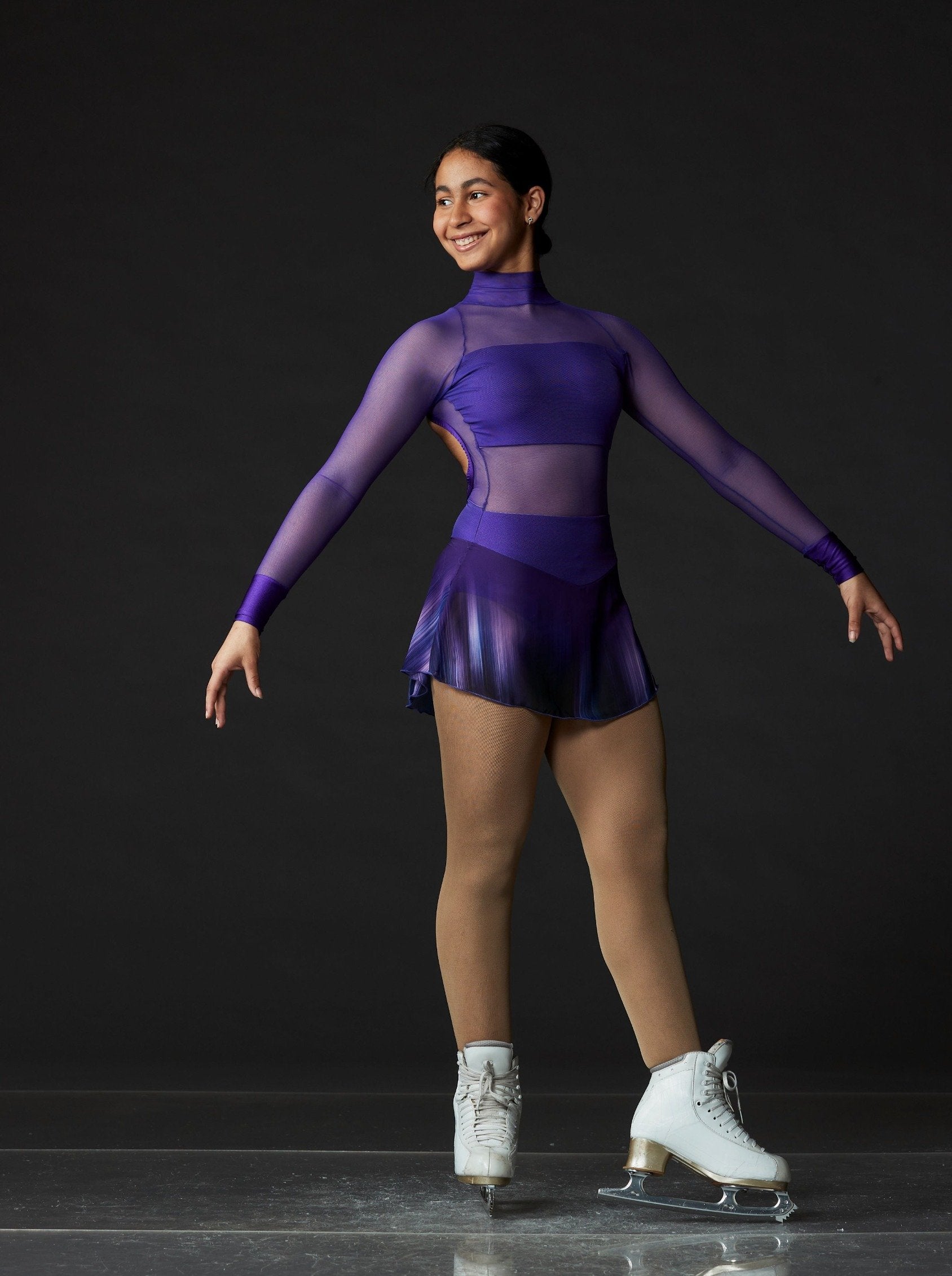 Crop Top Purple Dress