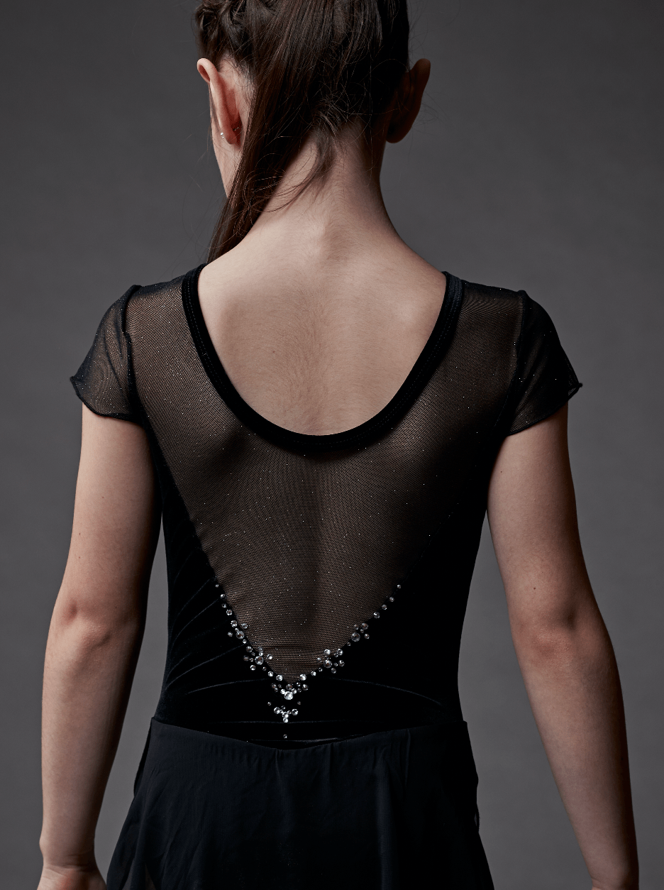 GG Inspiration - Sparkly Mesh Black Dress Beaded - Elite Xpression