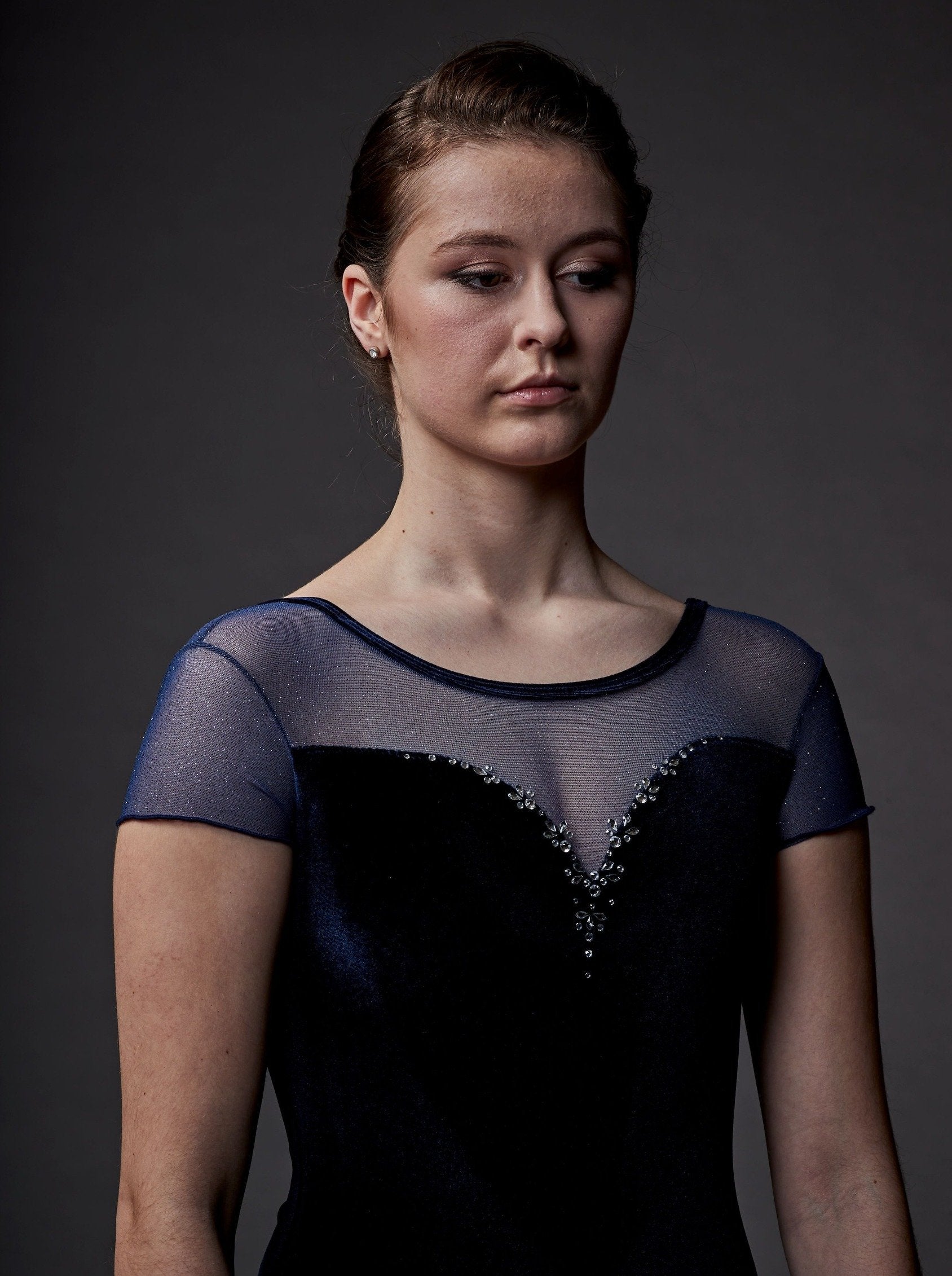 GG Inspiration - Sparkly Mesh Navy Dress Beaded