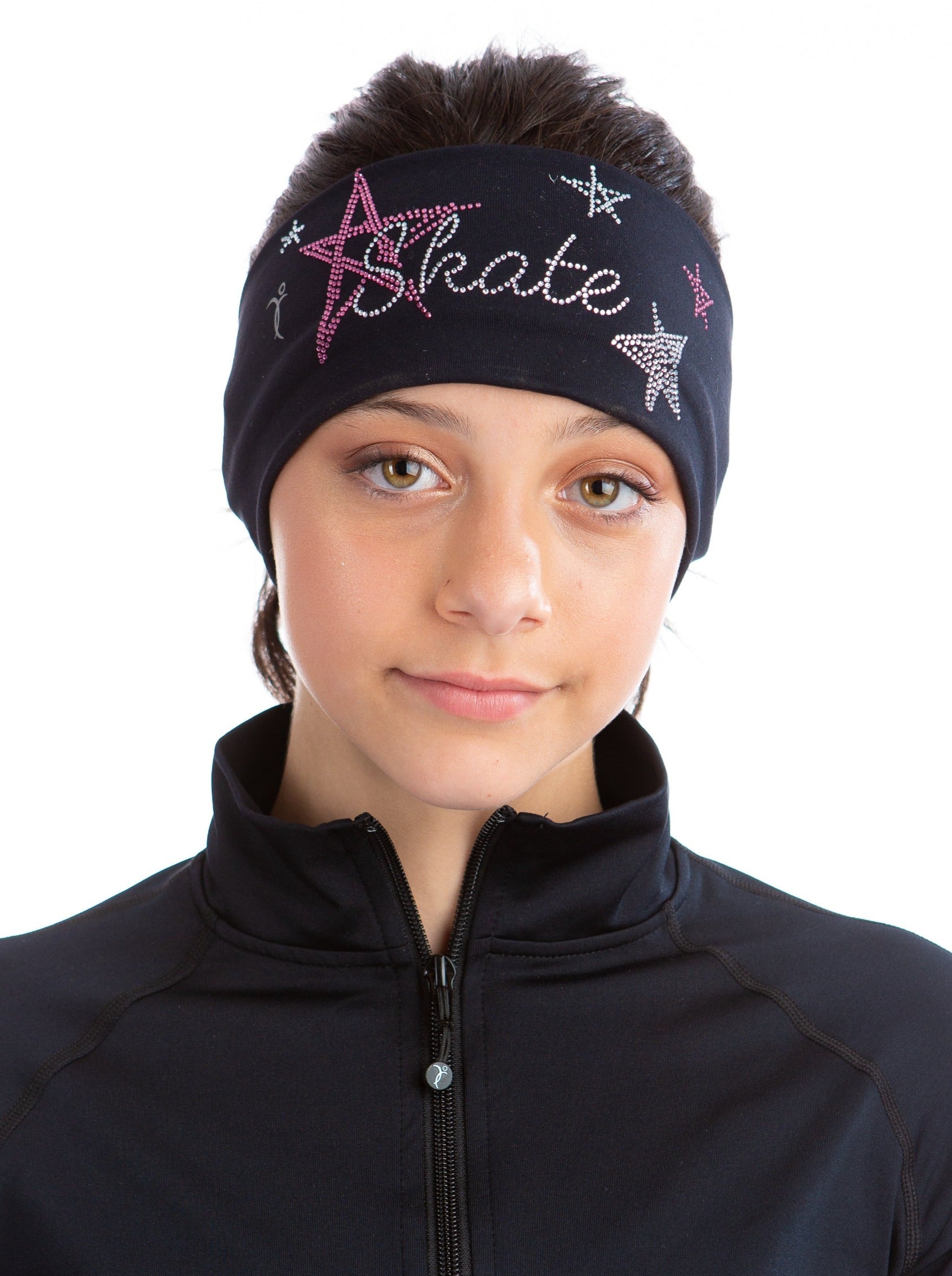 Black Skate Like a Star Headband - Pink - Elite Xpression