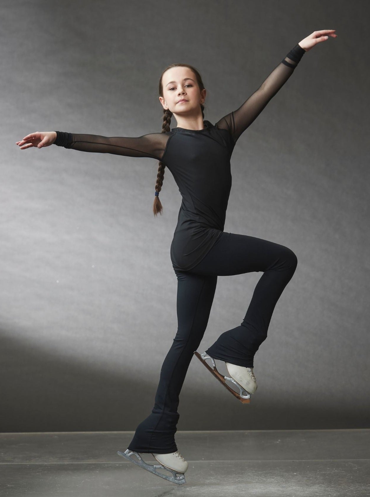Black Top with Mesh Sleeves - Elite Xpression