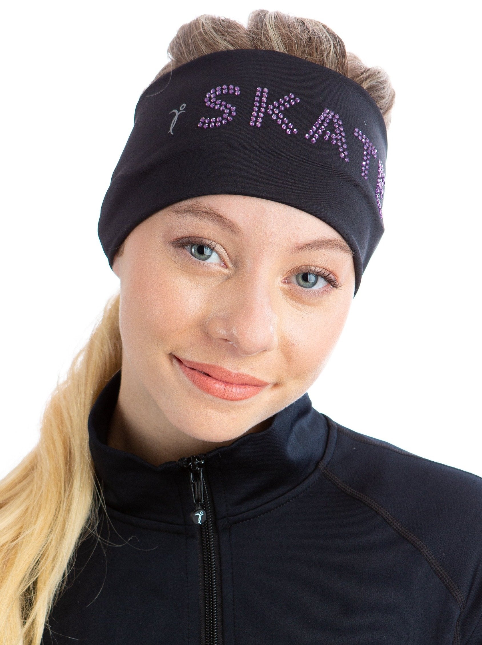 Black Headband SKATE - Purple - Elite Xpression