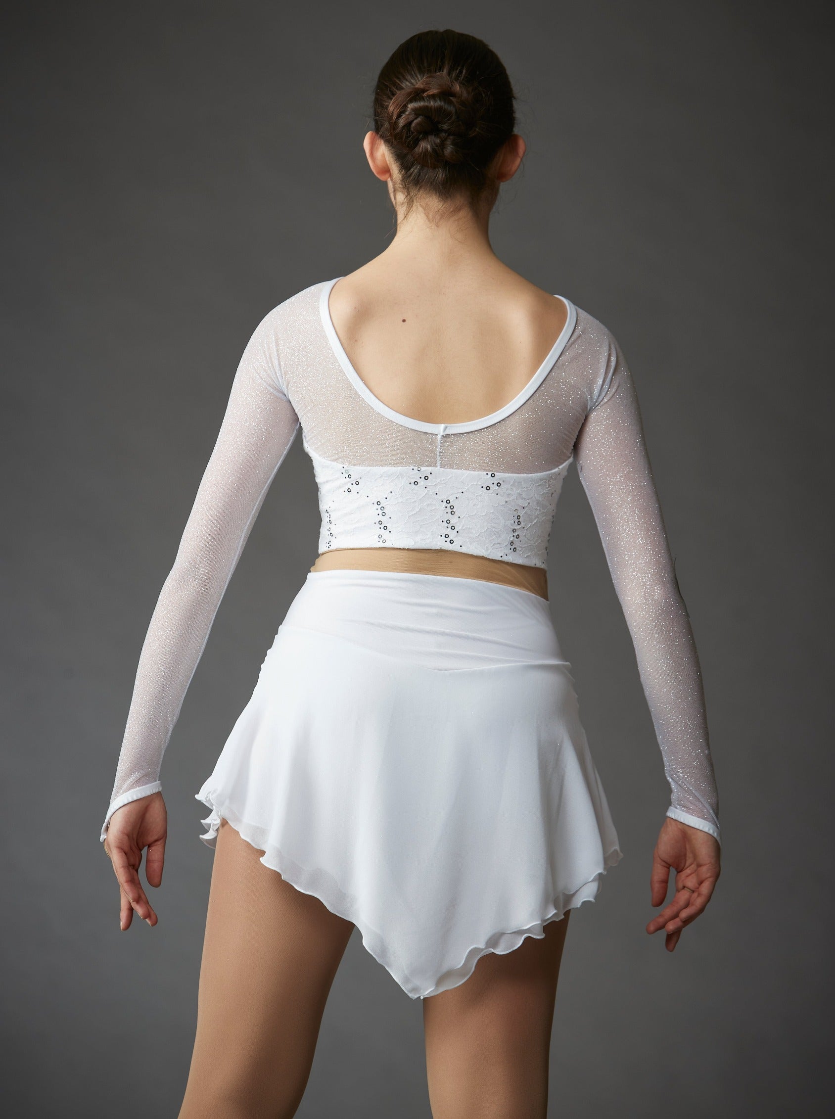 White crop top dress sales