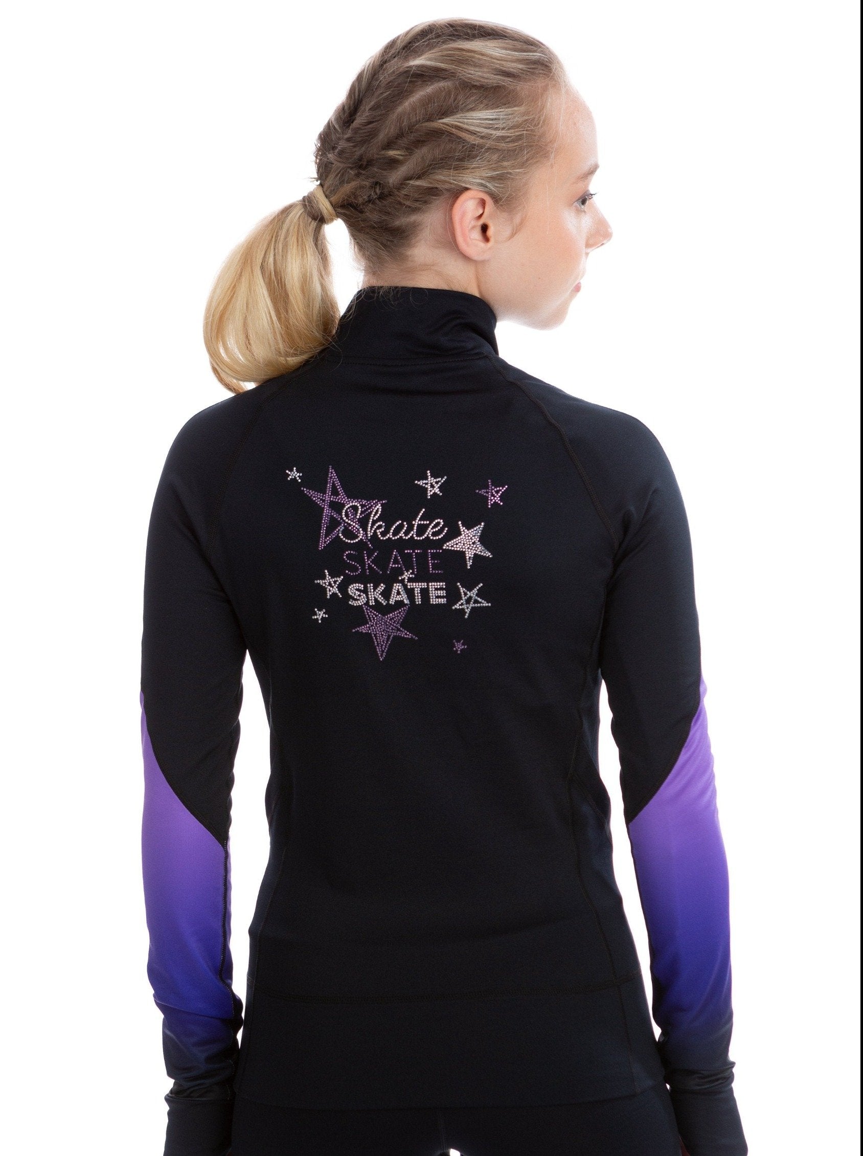 Victoria's Challenge Fleece Ice Skating Jacket - Warm Figure Skating Coat With Thumb Holes