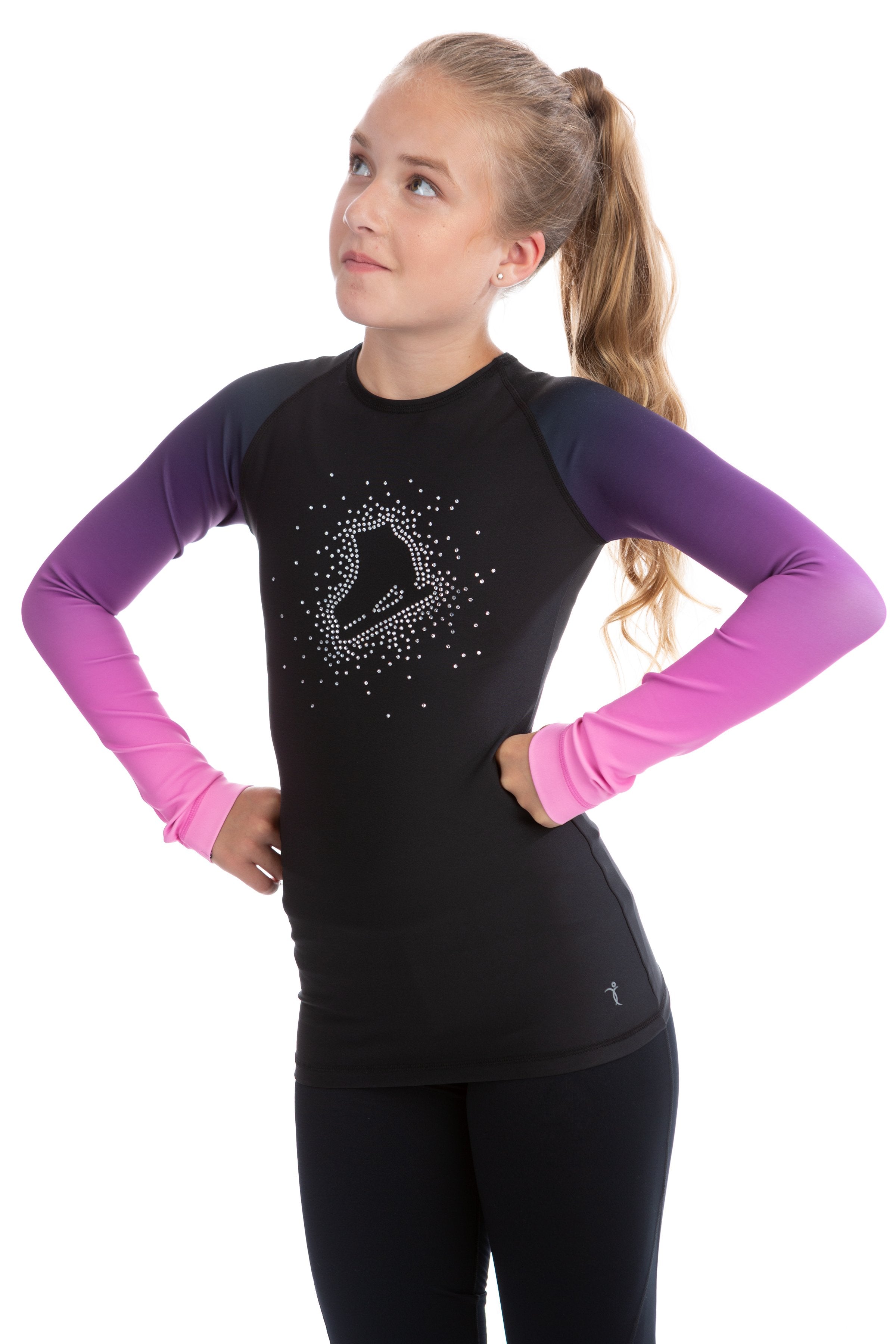 Faded Pastel Sprinkle Skate Top - Pink - Elite Xpression