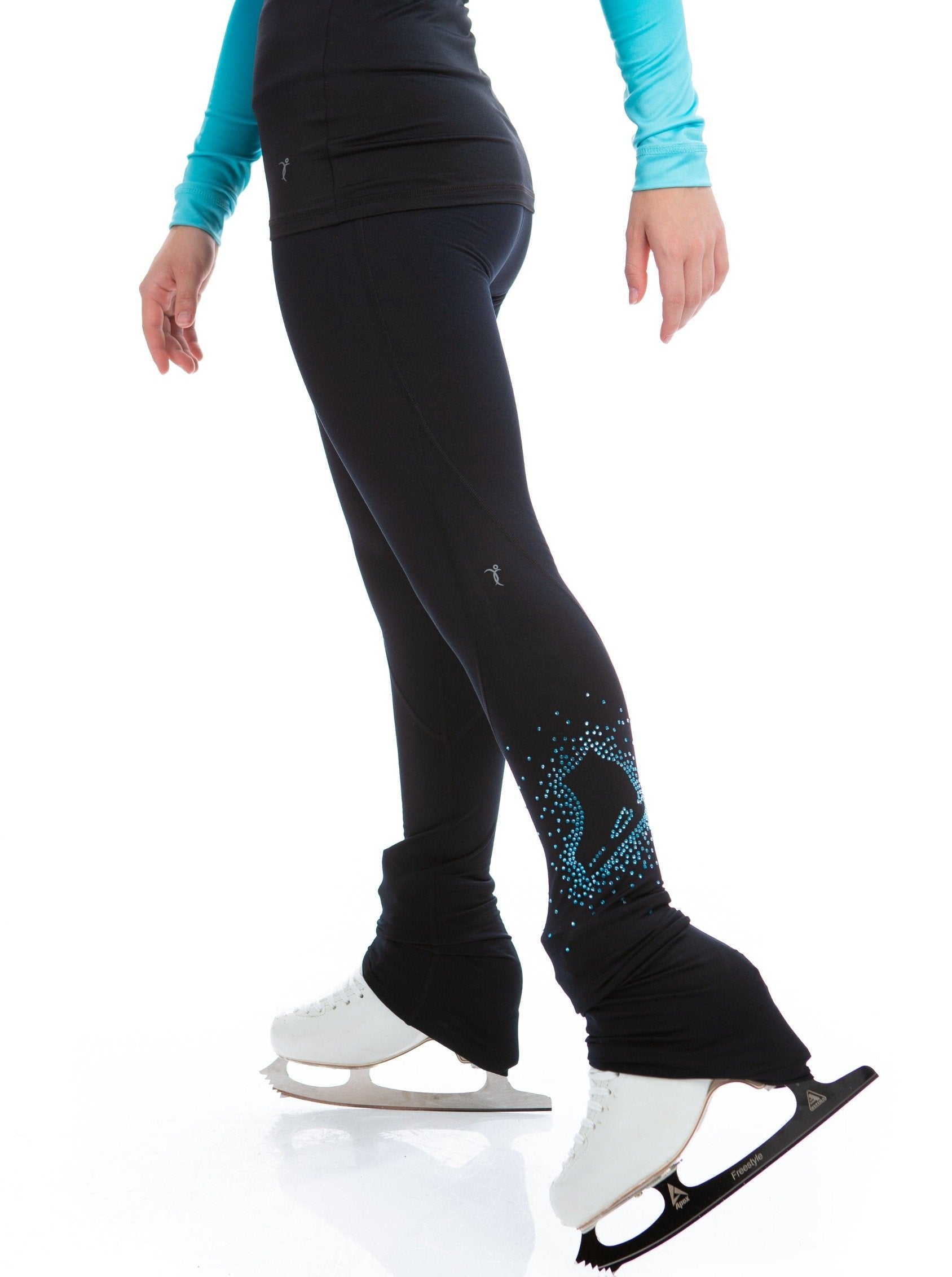 High Waist Pastel Sprinkle Skate Legging - Blue - Elite Xpression