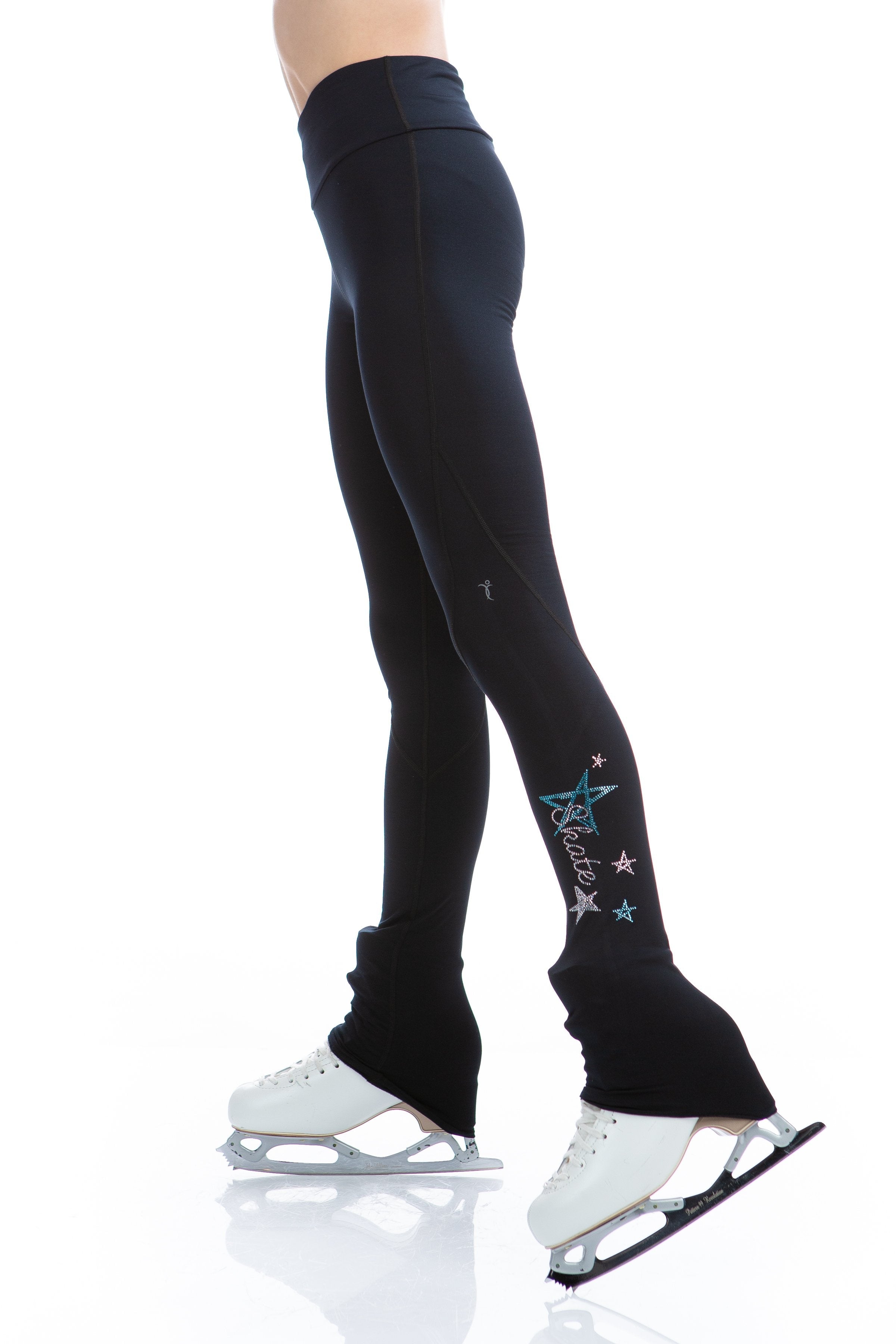 High Waist Skate Like a Star Legging - Turquoise - Elite Xpression