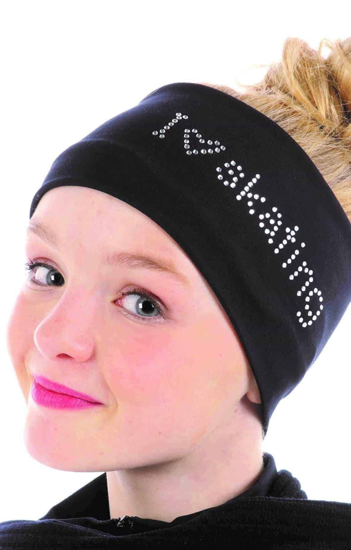 I LOVE SKATING Headband - Black - Elite Xpression