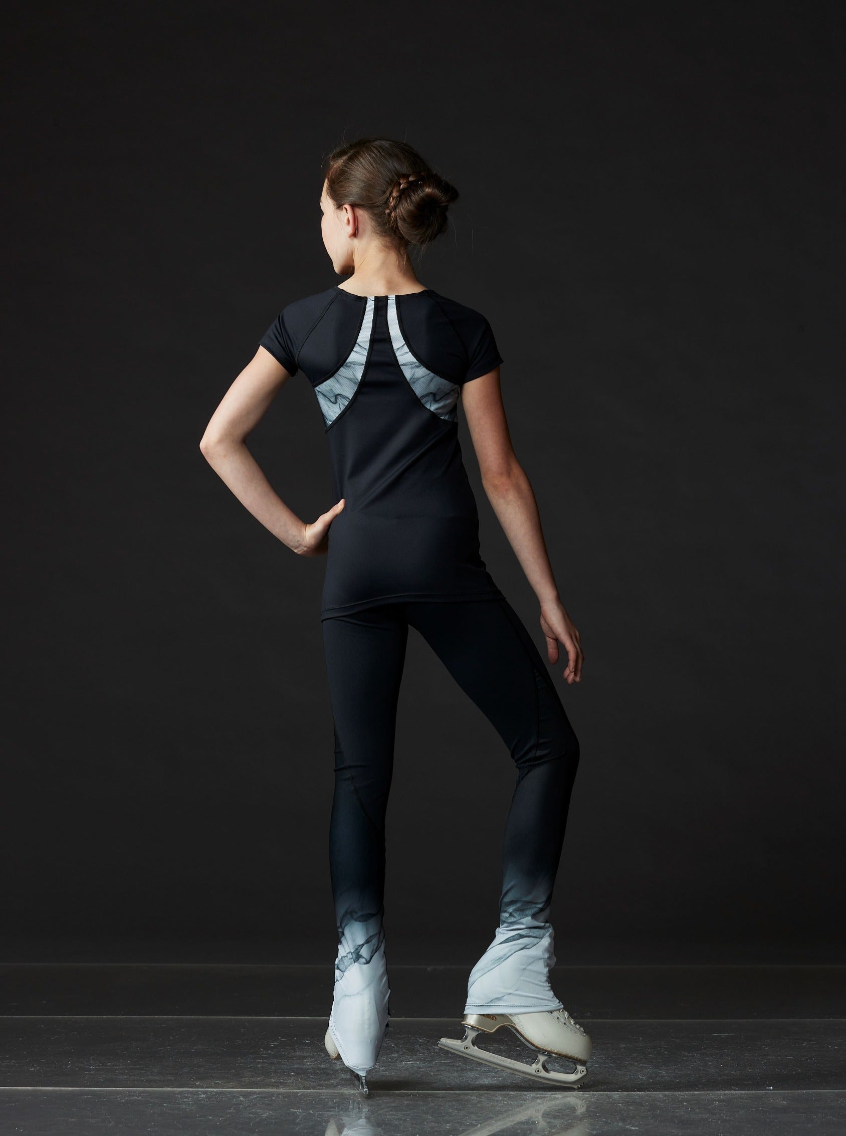 Performance short sleeve shirt with printed insert - Grey
