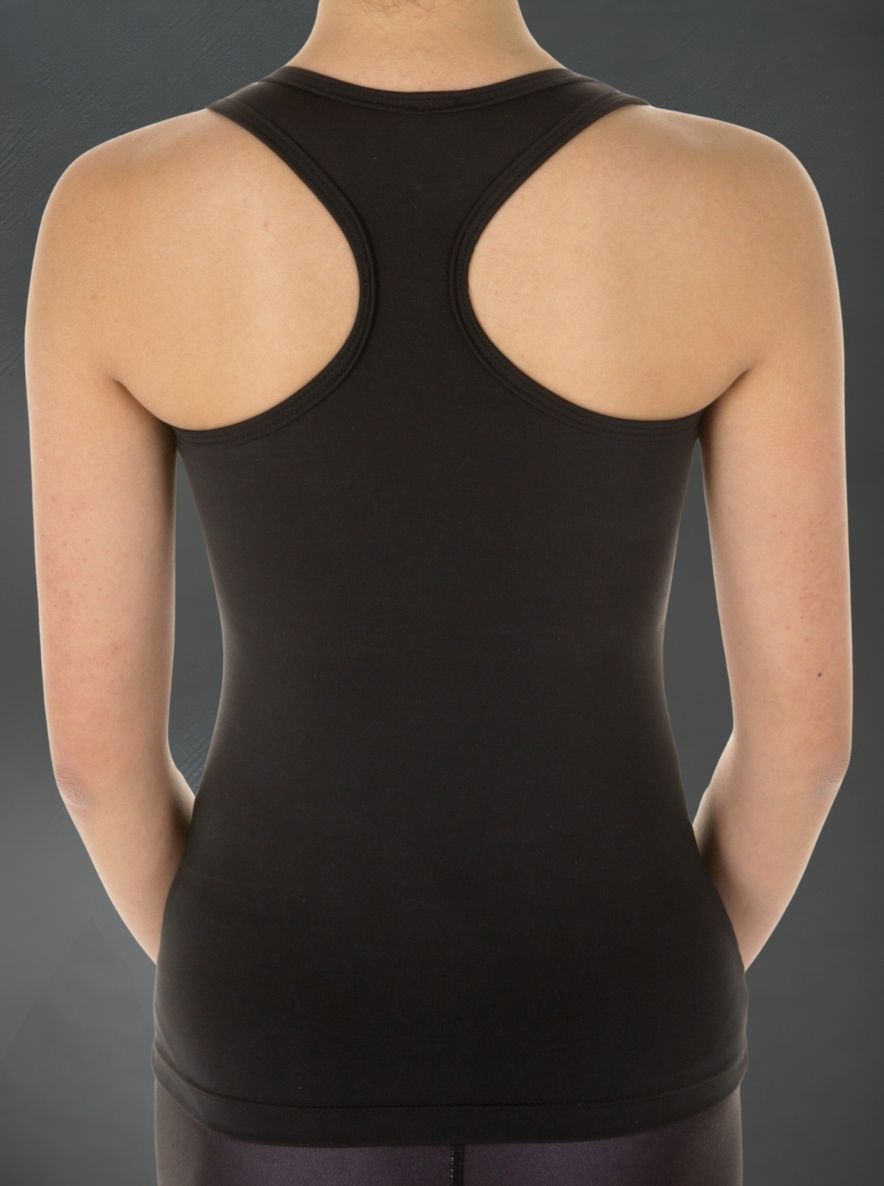 Basic Racerback Tank Top - Black
