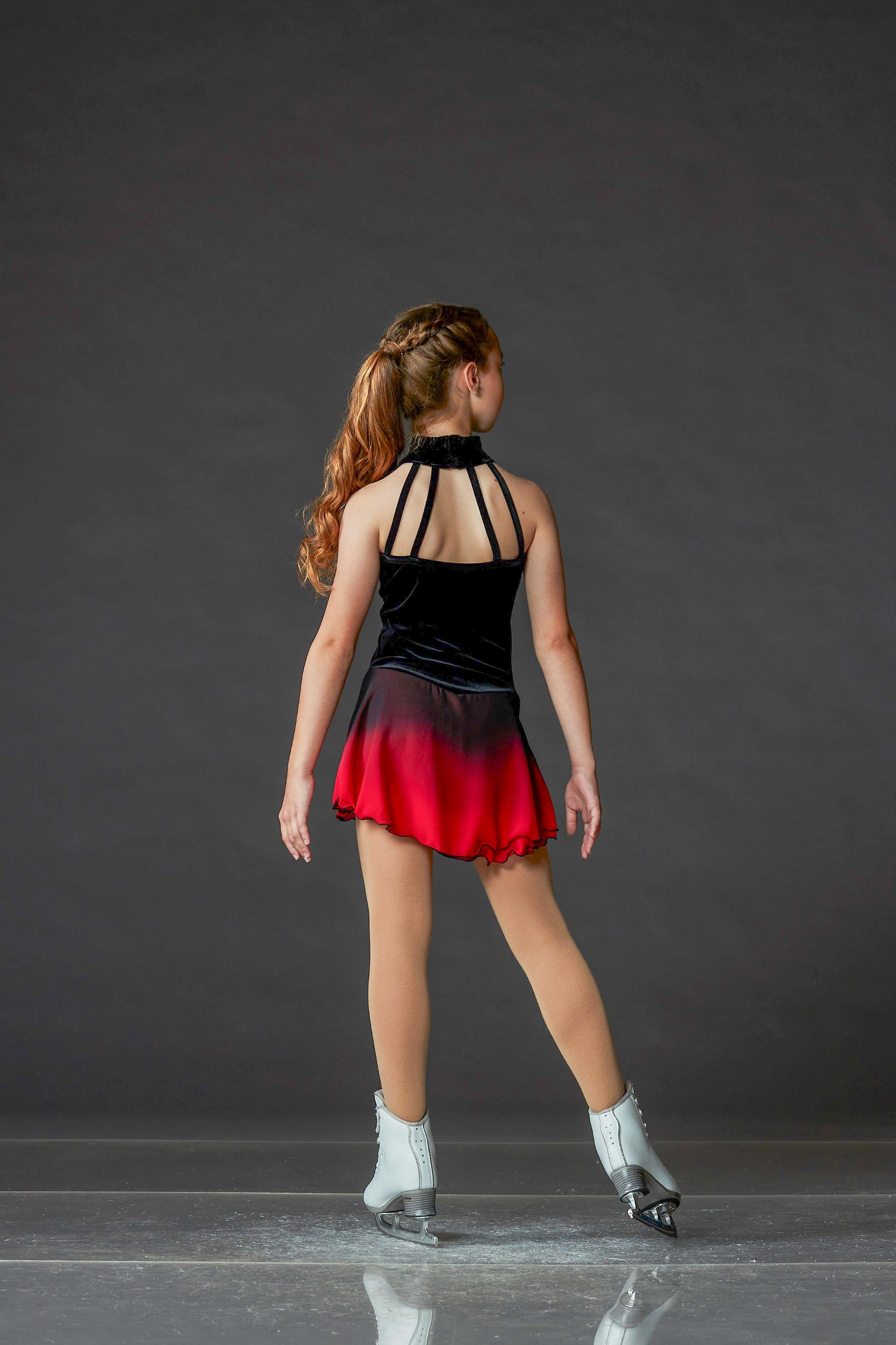 Robe sans manche dégradée -rouge