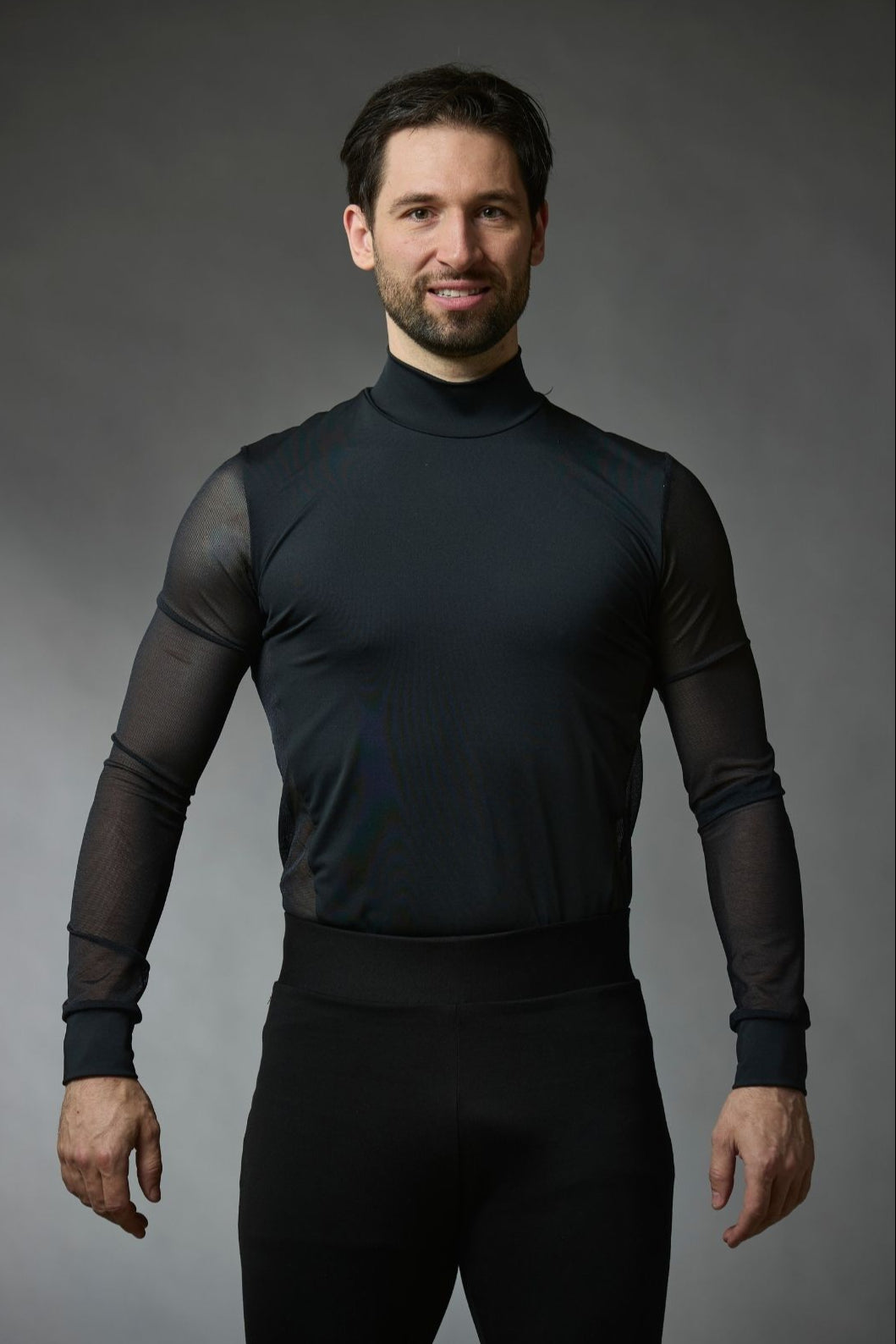 Men's Shirt with Built-in Briefs - Long Mesh Sleeve