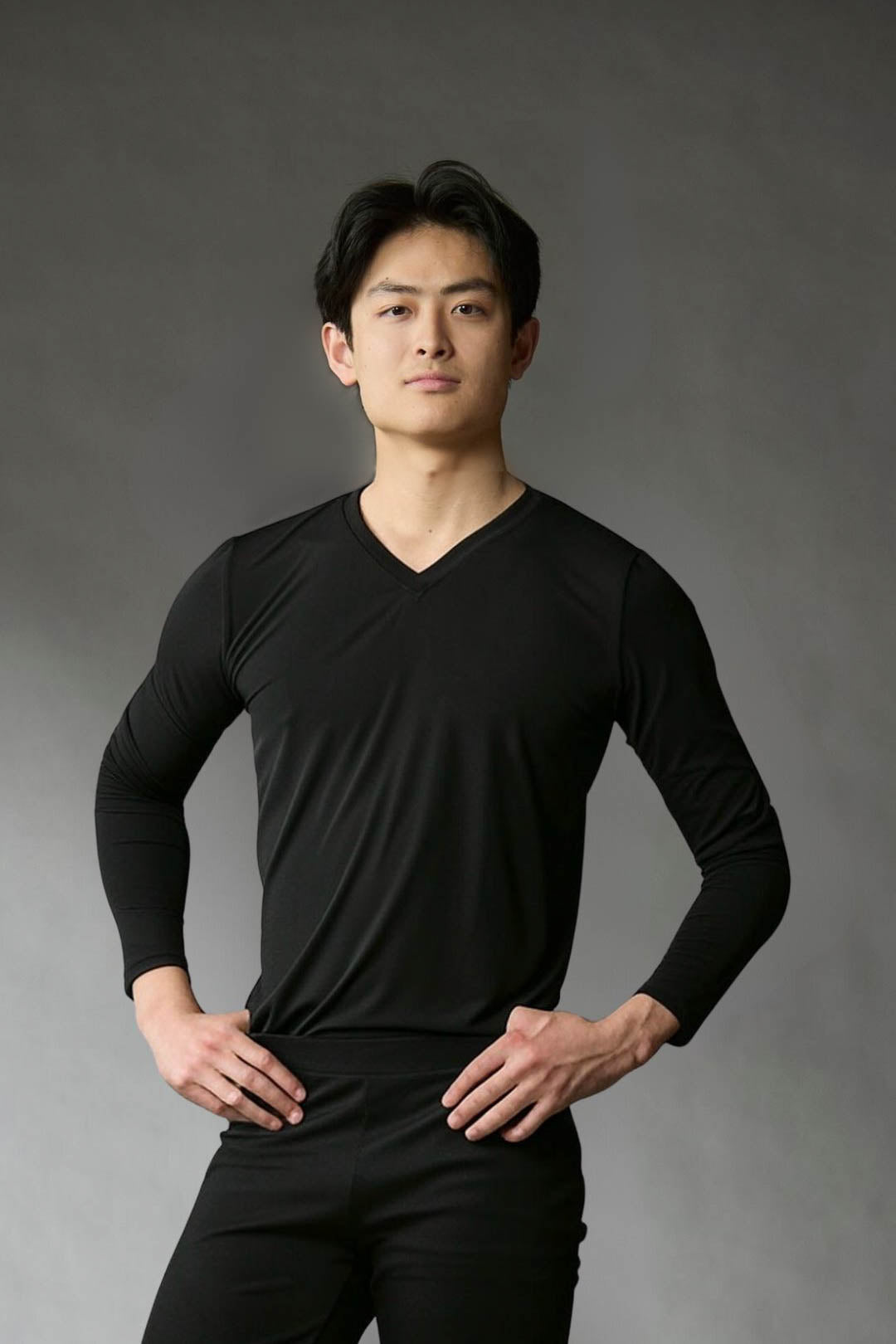Men's Long-Sleeve V-neck Shirt