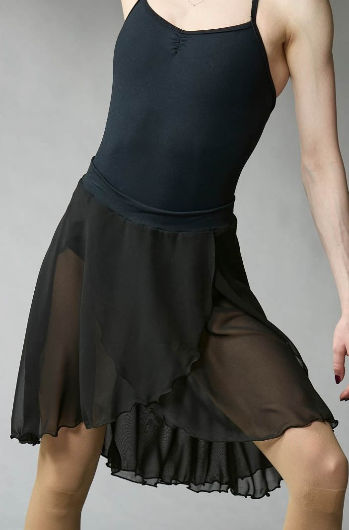 Cross-Wrap Chiffon Skirt