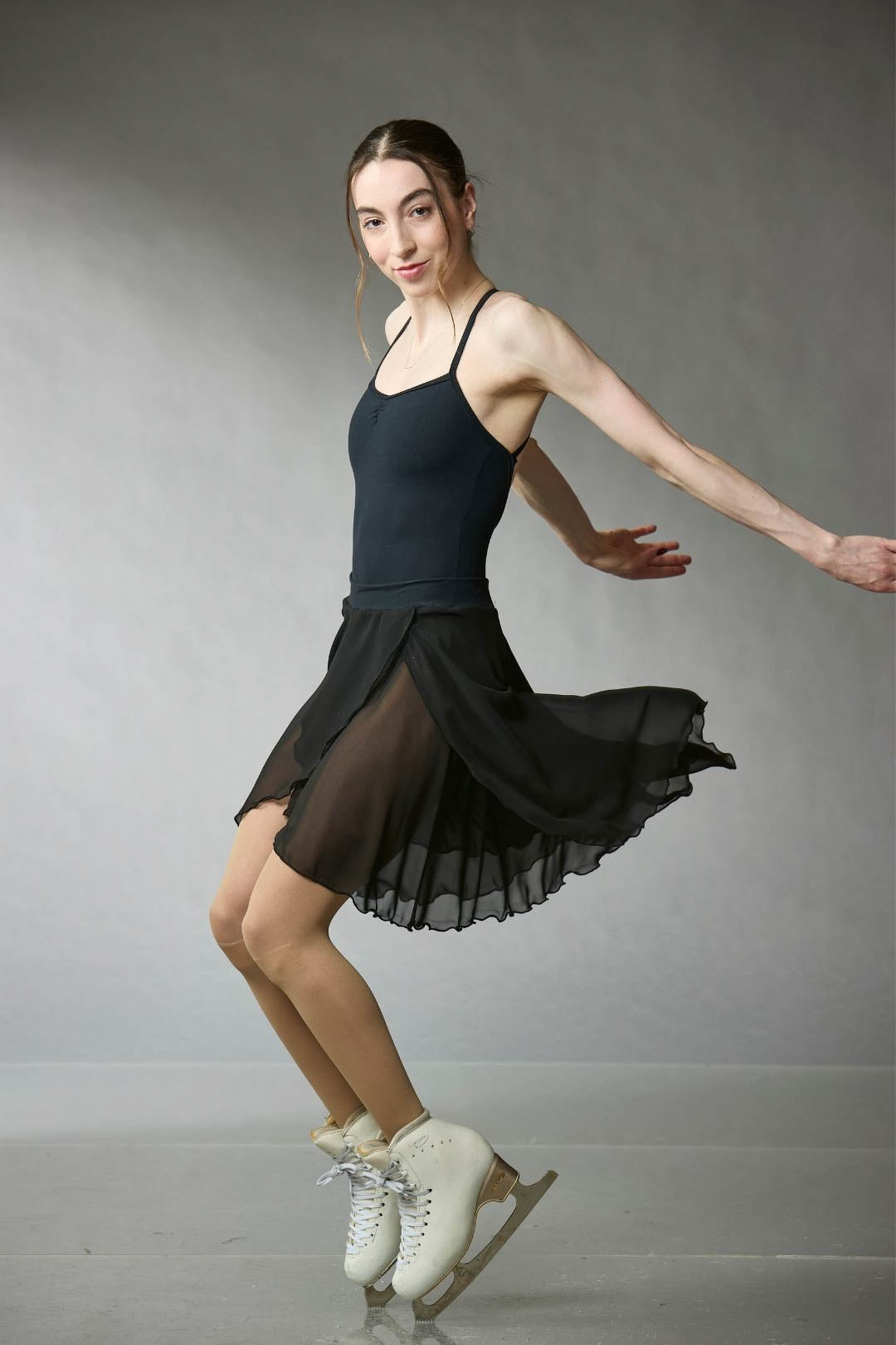 Cross-Wrap Chiffon Skirt