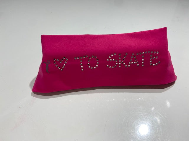 Pink LOVE TO SKATE Headband - Elite Xpression
