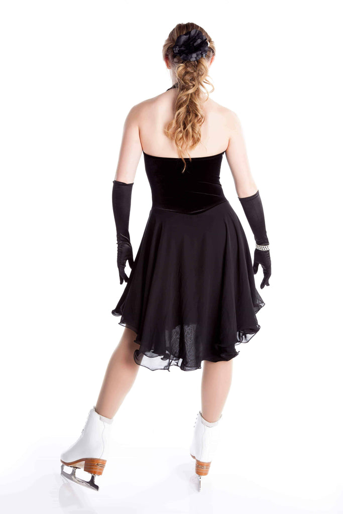 Basic velvet dance dress - Black - Elite Xpression