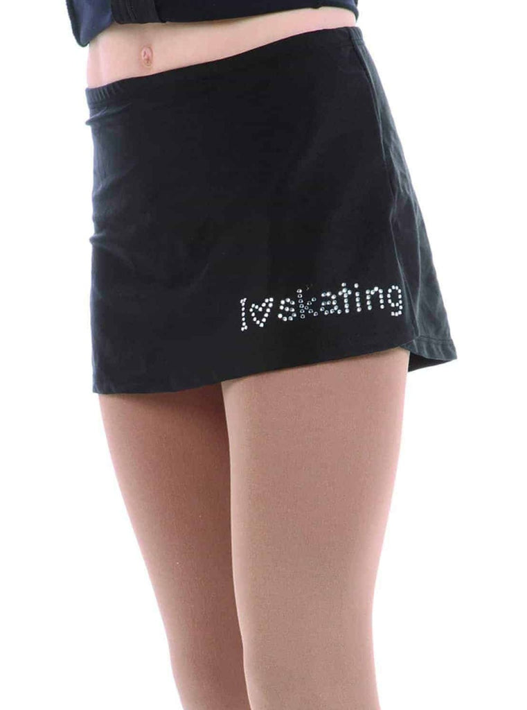 I LOVE SKATING Straight Skirt with Side Slits - Elite Xpression